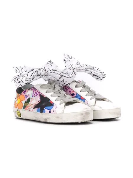 Golden Goose Kids кеды с бантом