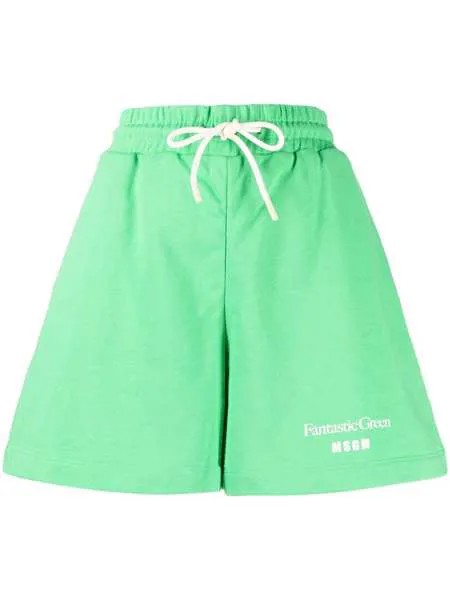 MSGM спортивные шорты Fantastic Green