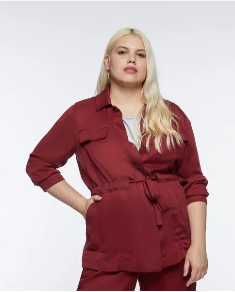 Тенсель практичная женская рубашка Fiorella Rubino, красный