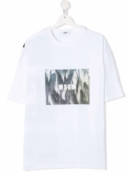 MSGM Kids футболка с логотипом
