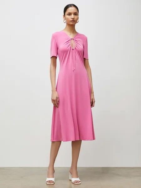 Платье миди Finery Alice с вырезом спереди, розовый