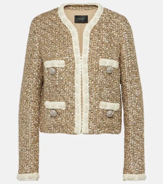 Твидовый пиджак с люрексом Giambattista Valli, золото