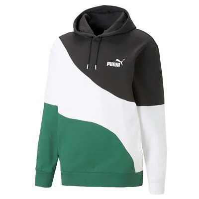 Пуловер с капюшоном Puma Power Cat мужская зеленая повседневная спортивная верхняя одежда 67617537
