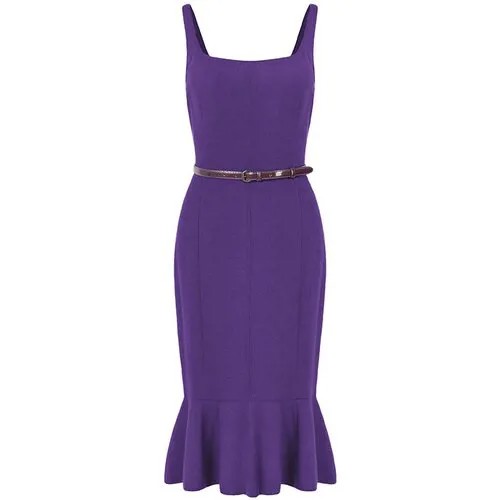 Платье-футляр MOSCHINO, вечернее, прилегающее, размер 46, фиолетовый
