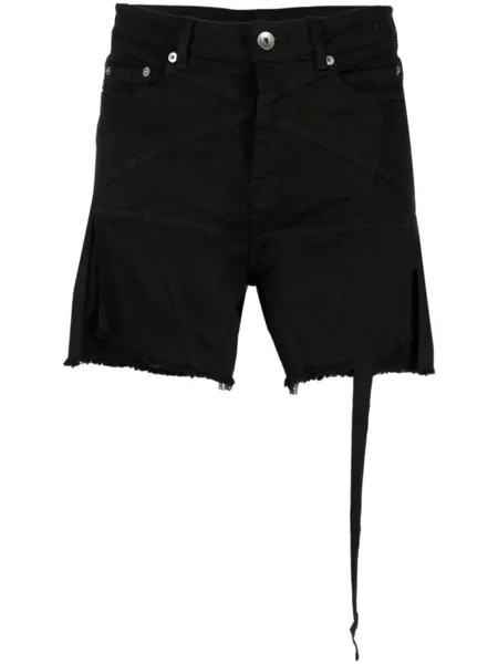 Rick Owens DRKSHDW джинсовые шорты с необработанными краями, черный