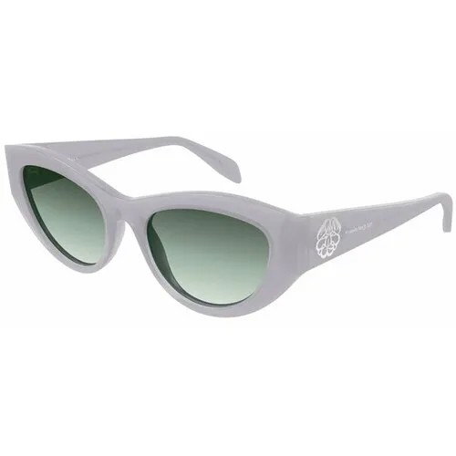 Солнцезащитные очки Alexander McQueen, кошачий глаз, оправа: пластик, градиентные, для женщин, серый