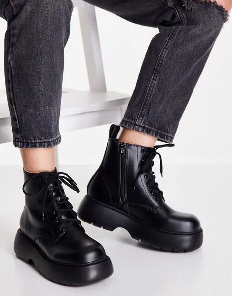 Черные ботинки со шнуровкой ASOS DESIGN Alter-Черный