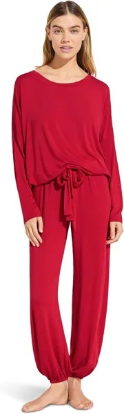 Пижамный комплект Eberjey Gisele Slouchy Pajama Set, цвет Haute Red/Haute Red