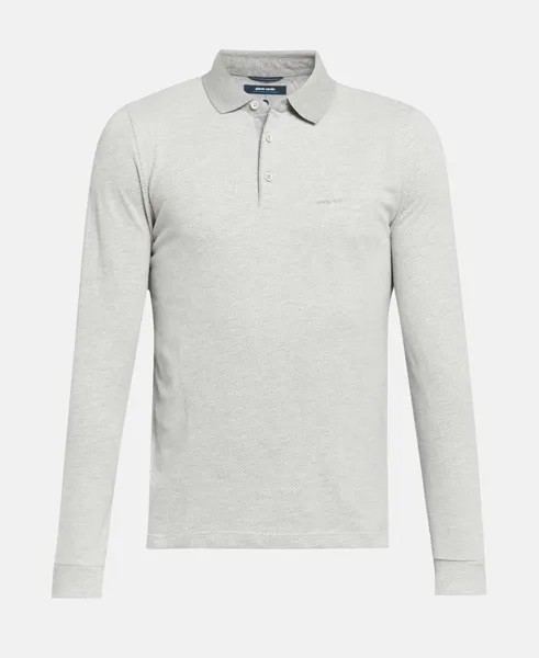 Рубашка-поло с длинными рукавами Pierre Cardin, серый