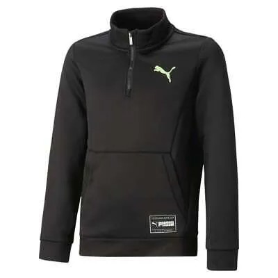 Пуловер на молнии Puma Fit для молодежи, повседневные топы для мальчиков, размер S, 67319451