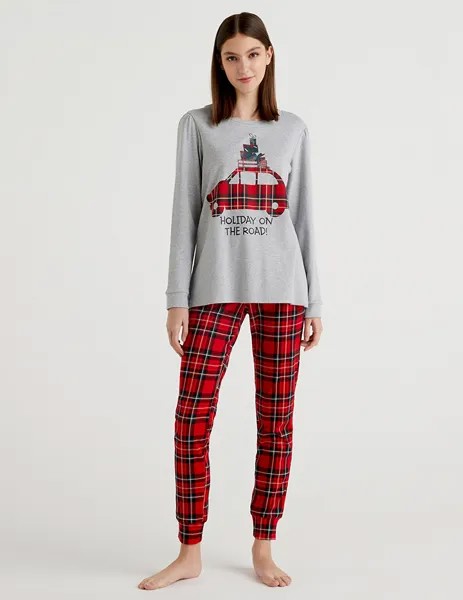 Пижама женская United Colors of Benetton 21A_3Z2C3P00D серая M
