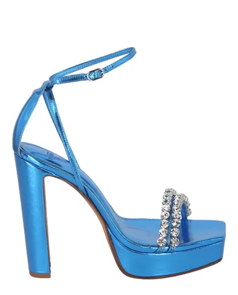 Сандалии Lenny на высоком каблуке Alexandre Birman, синий