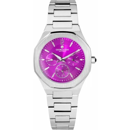 Наручные часы GEORGE KINI, фиолетовый, серебряный