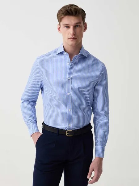 Рубашка стандартного кроя с полосатым узором Ovs, цвет white/blue