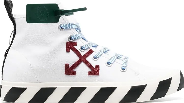 Кроссовки Off-White Vulc Sneaker Mid White Burgundy, белый
