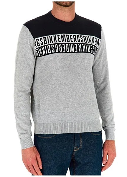 Серый мужской свитер Bikkembergs