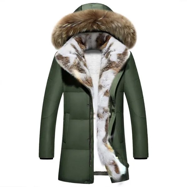 2019 брендовая одежда пальто меховой воротник пальто длинные парки с капюшоном Толстая Теплая мужская зимняя куртка мужской размера плюс S-5XL