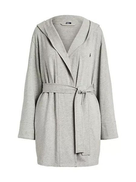 Клубный махровый халат Polo Ralph Lauren, серый