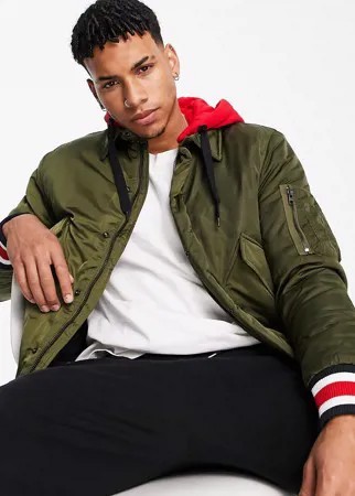 Куртка-бомбер с капюшоном и логотипом Tommy Hilfiger Lewis Hamilton-Зеленый цвет