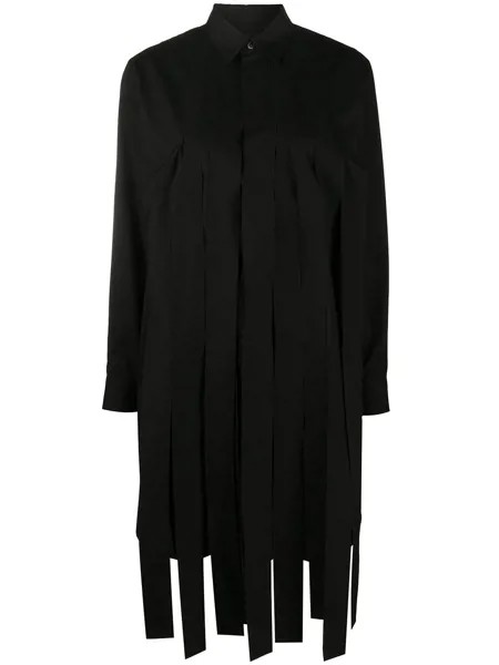 Comme Des Garçons Comme Des Garçons удлиненная рубашка с бахромой