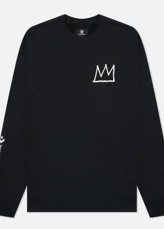 Мужская толстовка Converse x Basquiat Fleece Crew, цвет чёрный, размер XXL