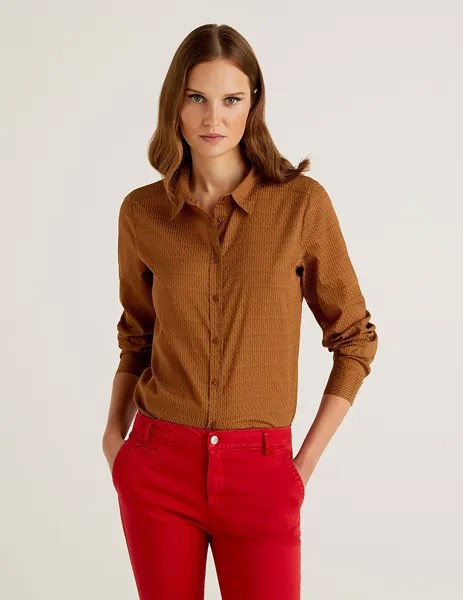 Рубашка женская United Colors of Benetton 21A_5OA95Q8U4 разноцветная L