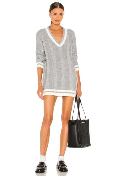 Платье superdown Shawnie Varsity Sweater, серый
