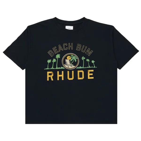 Футболка Rhude Palmera 'Vintage Black', черный