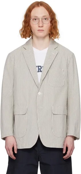 Серо-белый пиджак цвета плюща Engineered Garments