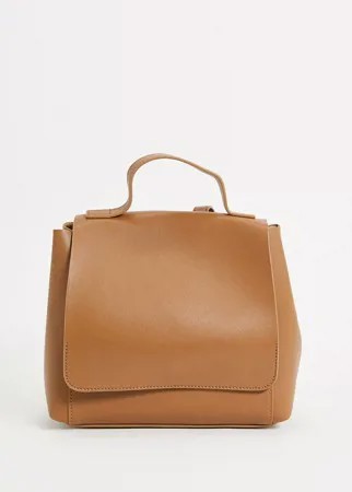 Светло-коричневый минималистский рюкзак ASOS DESIGN-Коричневый цвет