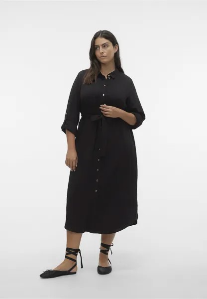 Классическая рубашка Vero Moda Curve VMCCATE SHIRT DRESS, черный