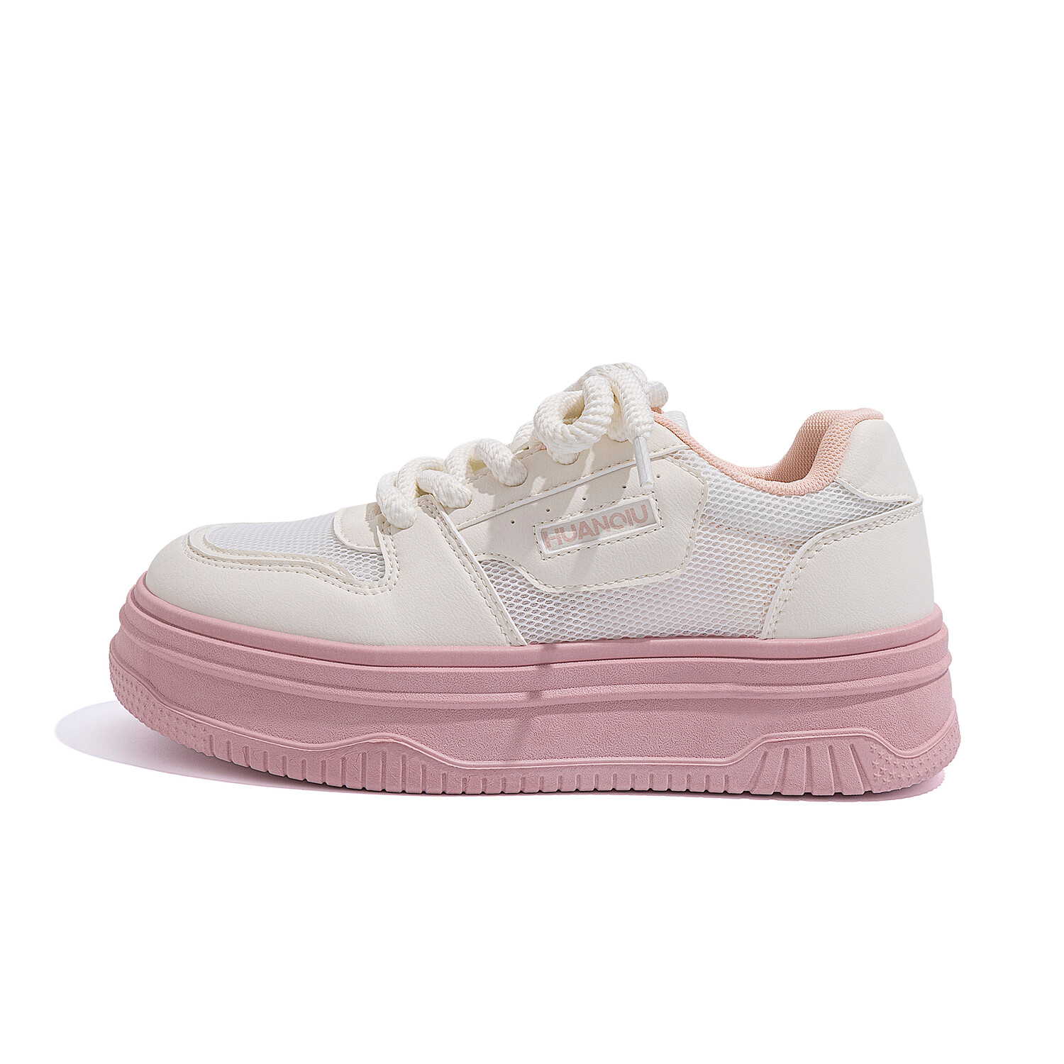 Кроссовки HUANQIU Skateboarding Shoes Women's Low-top Beige, розовый