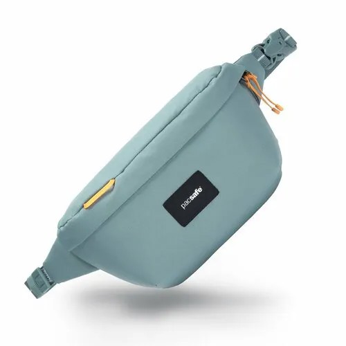 Сумка кросс-боди PacSafe, фактура матовая, мятный