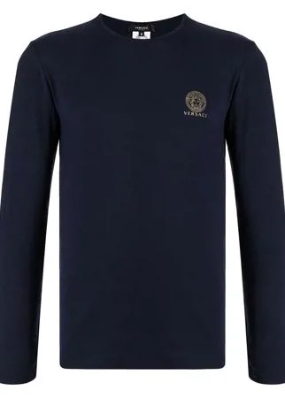 Versace топ с длинными рукавами с логотипом