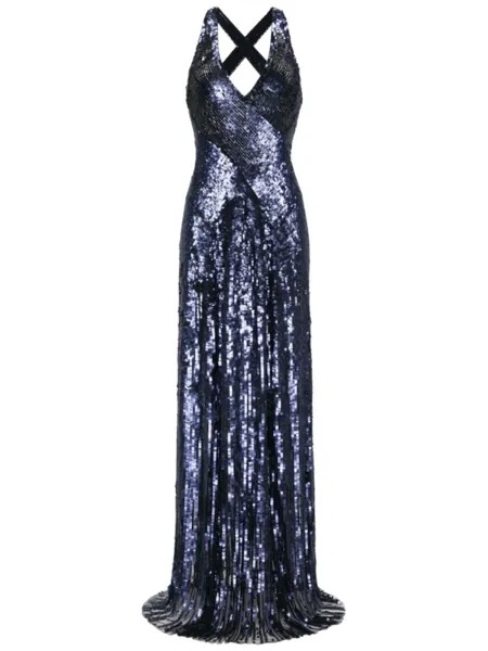 Jenny Packham платье Night Fever с пайетками, фиолетовый
