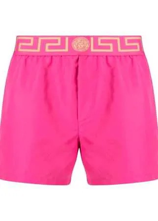 Versace плавки-шорты с узором Greca