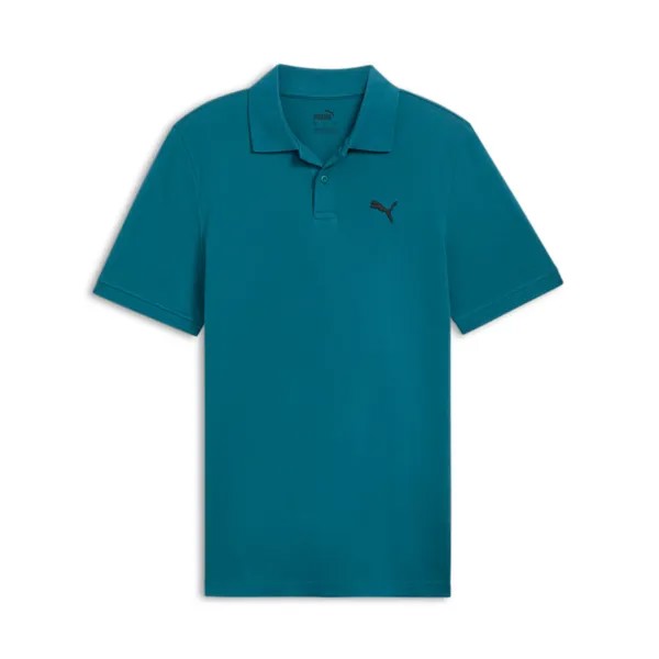 Мужская рубашка-поло из пике PUMA Essential, цвет Cold Green