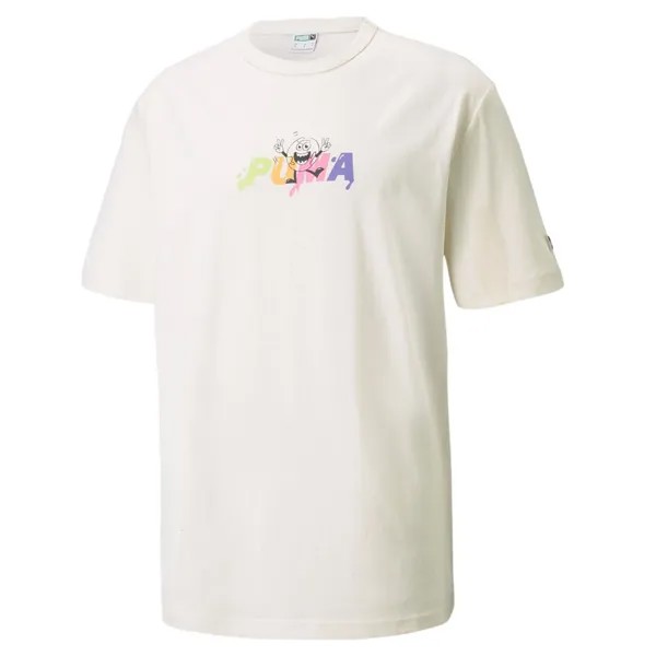 Футболка Puma T-Shirt Downtown Graphic, бежевый