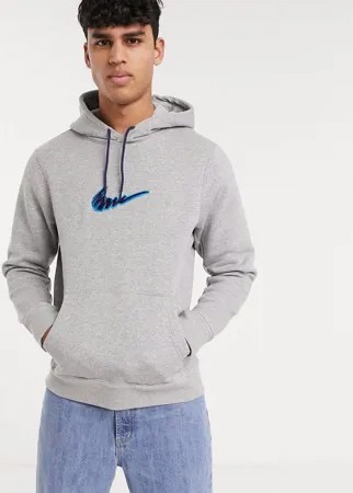 Худи серого цвета с вышитым логотипом Nike SB-Серый