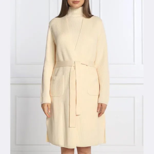 Кардиган свободного кроя из уругвайской шерсти Max Mara, бежевый