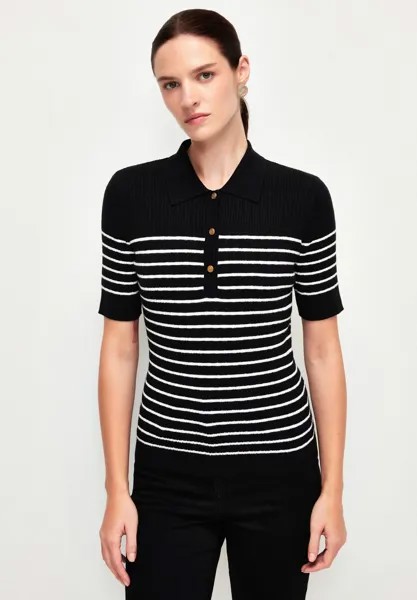 Поло Short Sleeve adL, цвет striped black