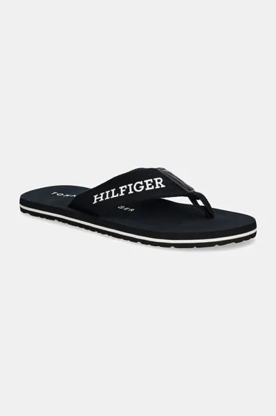 Шлепанцы HILFIGER MONOTYPE BEACH SANDAL Tommy Hilfiger, темно-синий