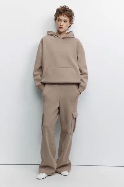 Худи oversize утепленная с капюшоном и карманом
