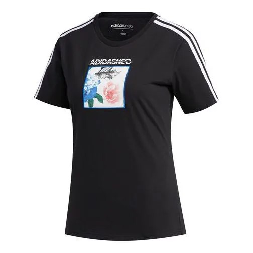 Футболка neo faves футболка спортивная с коротким рукавом Adidas, черный
