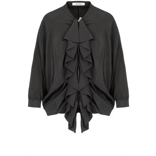 Блуза  MOSCHINO, повседневный стиль, размер 38, черный