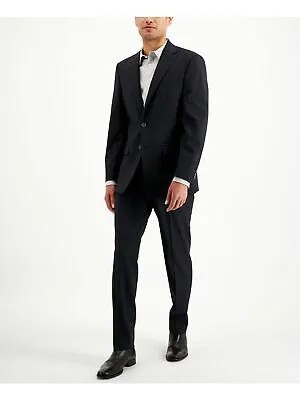 CALVIN KLEIN Мужской черный приталенный эластичный костюм 44 SHORT