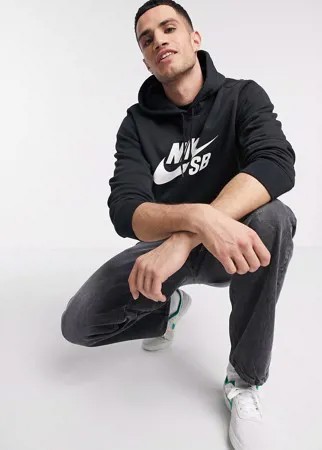 Худи черного цвета с логотипом Nike SB-Черный