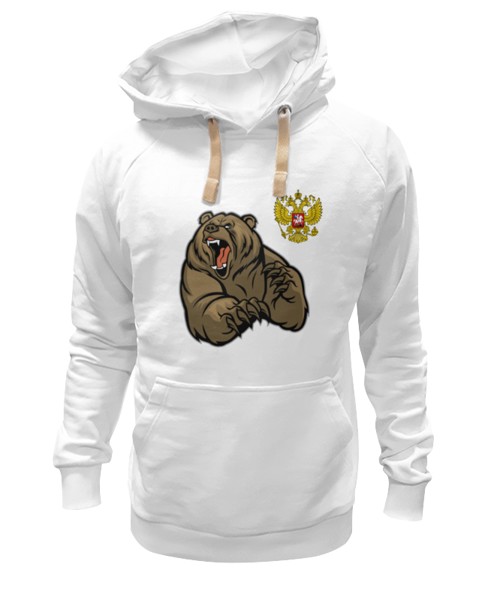 Худи Printio Россия белое 3XL