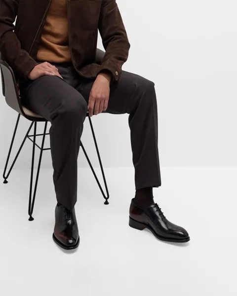 Мужские кожаные оксфорды Kaj Bicolor Brogue Santoni