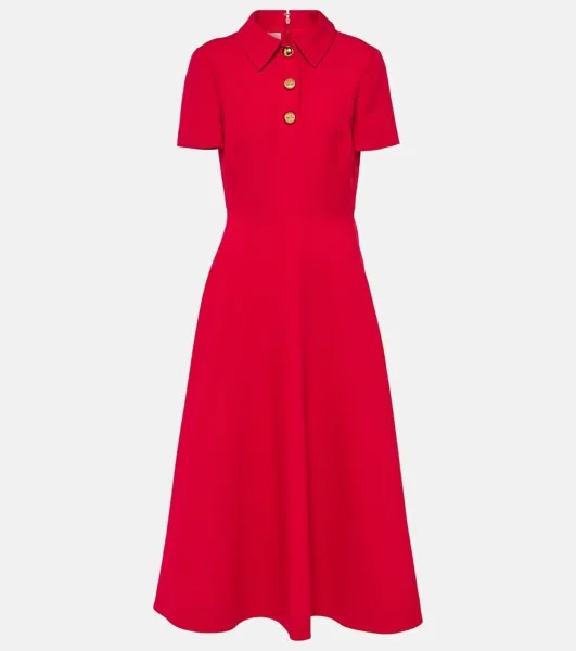 Платье миди Crepe Couture Valentino, красный